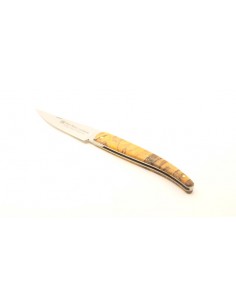  Albacete handcrafted folding knife with scales of Stabilized Beechwood orange