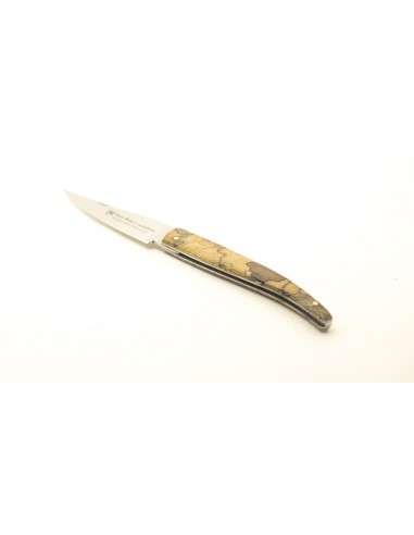  Albacete handcrafted folding knife with scales of Stabilized Beechwood natural