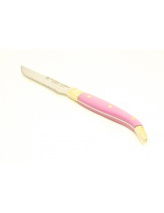 Steak knife model Albacete, Pink Mikarta