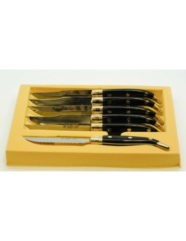 Set of black steak knives type Albacete