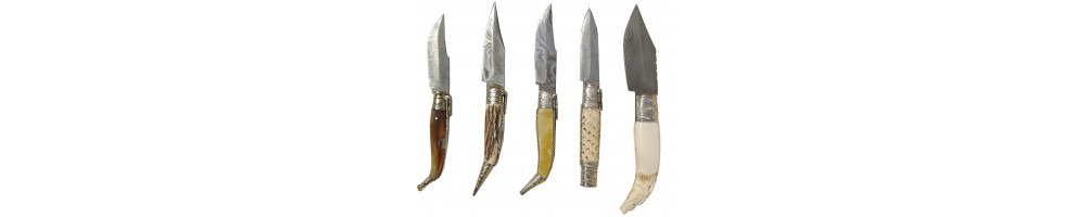 Damascus steel folding knives